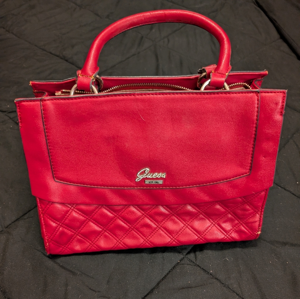 Guess Red Quilted Women's Bag